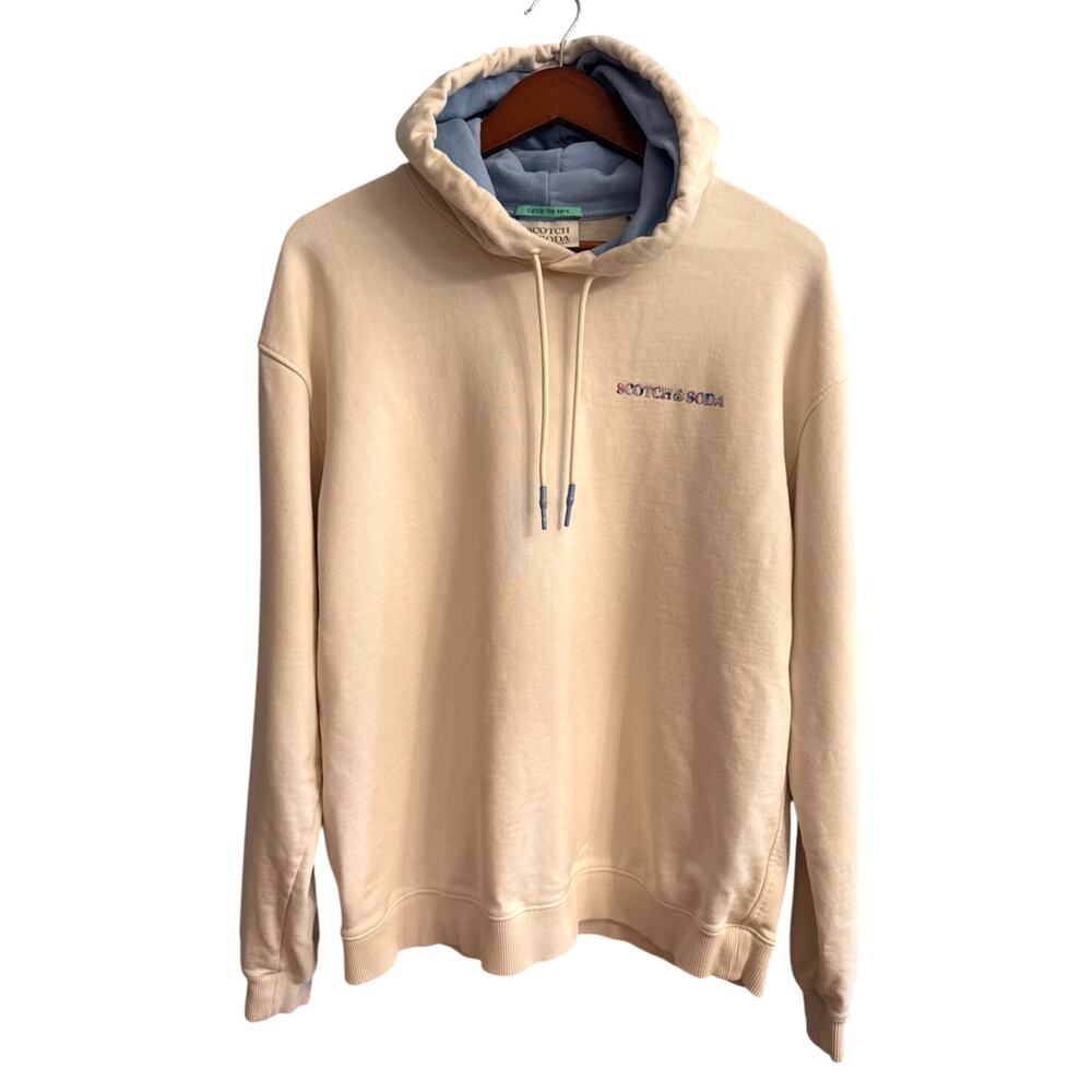 Scotch & Soda Catch the Rays Sweatshirt Cream Men's Size XL Crewneck Pullover